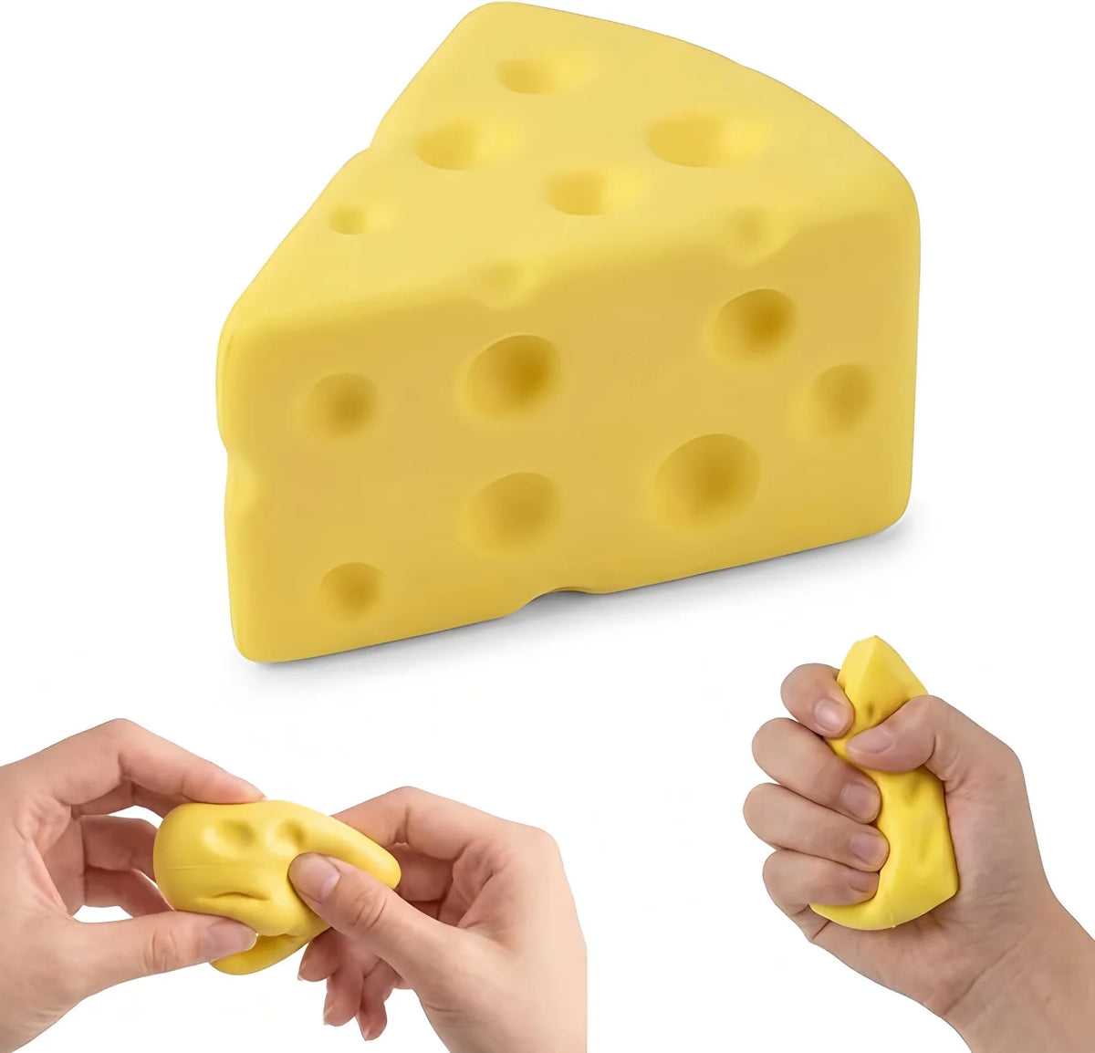 Balle anti-stress en forme de fromage