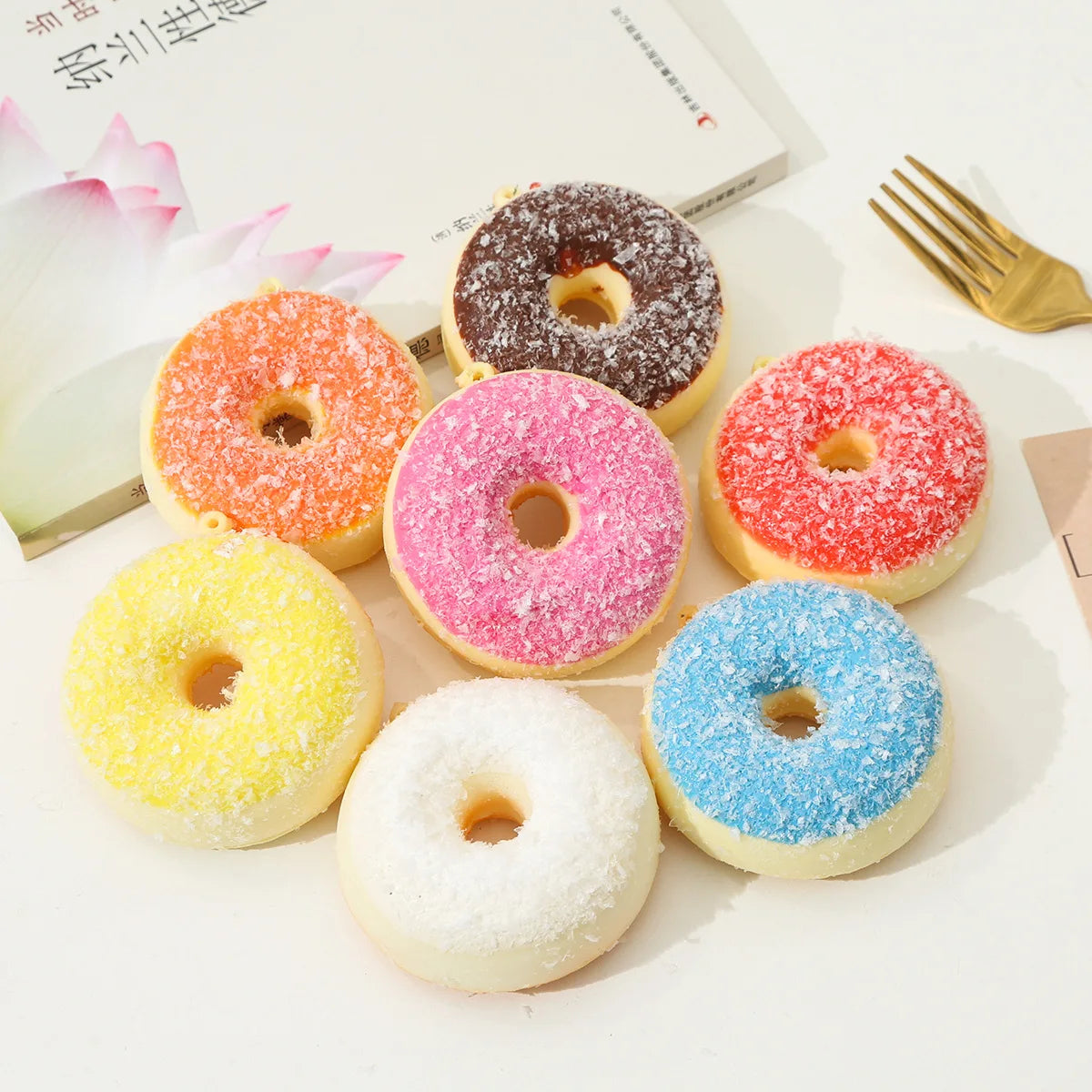 Squishy donuts anti-stress, plusieurs couleurs diponibles.