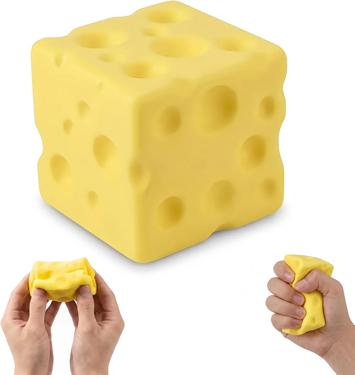 Balle anti-stress en forme de fromage