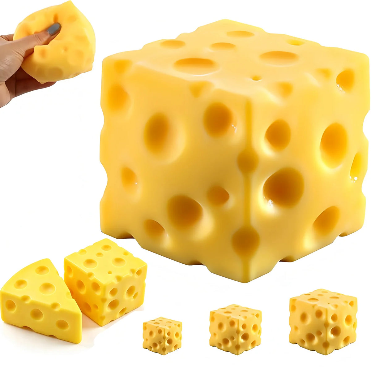 Balle anti-stress en forme de fromage